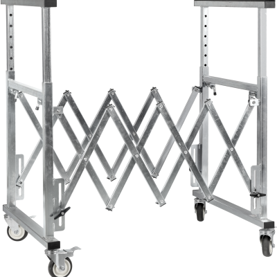 Estrutura metálica extensível com rodas