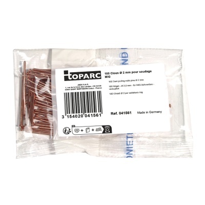 Pacote de pontas de corte para soldadura MIG Toparc em embalagem plástica translúcida