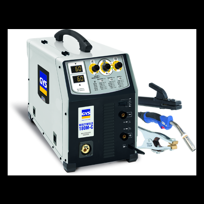 Máquina de soldar GYS Multweld 180M-C com cabos e acessórios