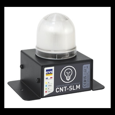 Módulo de luz inteligente conectado CNT-SLM da GYS com cúpula translúcida e base preta