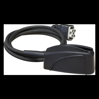 cabo de carregamento para veículo elétrico preto com conector e cabo grosso