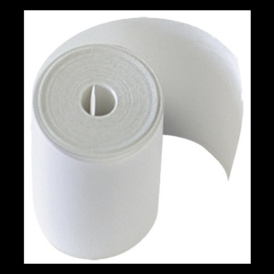 Rolo de papel térmico branco para impressão cilíndrico com orifício central