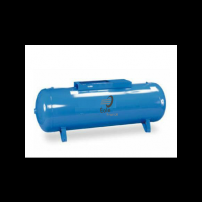 reservatório de ar comprimido azul com suporte e texto Éole France