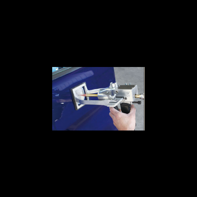 Pistola de pintura metálica a ser segurada