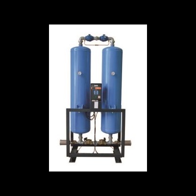 Máquina industrial com dois cilindros azuis verticais e painel de controlo