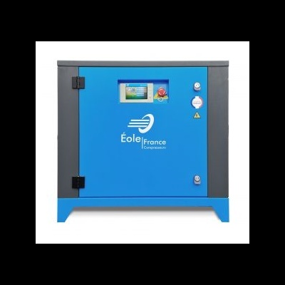 Compressores metálicos azuis com ecrã digital na porta