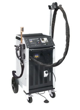 Máquina industrial de soldadura Power Factor 1500 S com rodas e ecrã digital