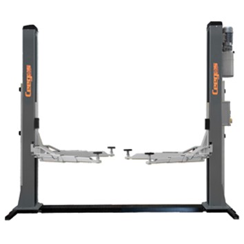 Elevador automóvel de duas colunas com apoios ajustáveis