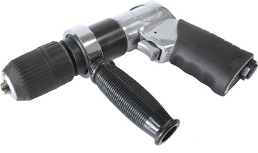 broca de impacto pneumática com punho preto e corpo metálico prateado