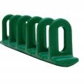 Suporte verde de plástico com seis ranhuras para organização
