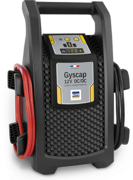 Carregador portátil Gysscap 12V DC/DC com cabos e painel digital