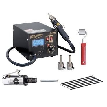 Estação de soldadura para plástico com vários acessórios
