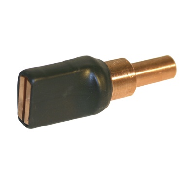 Conector de cabo elétrico com ponta de cobre e capa preta