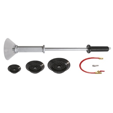 Kit de ferramenta para remoção de amolgadelas com barra metálica e vários adaptadores