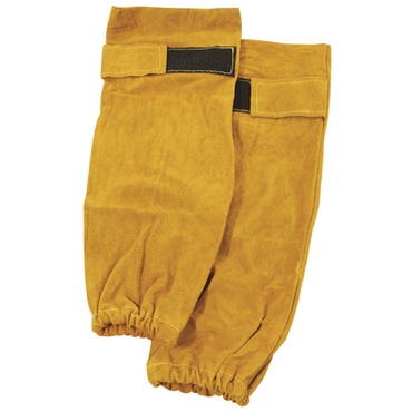 Par de manoplas amarelas tipo camurça com fecho de velcro