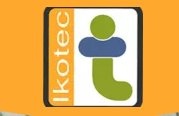 Logótipo da marca Ikotec com letras e formas coloridas