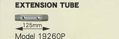 Tubo de extensão metálico prateado modelo 19260P com 125 mm de comprimento