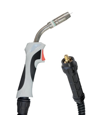 Punho para maçarico de soldadura MIG com gatilho e conetor
