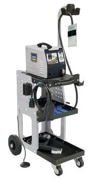 Equipamento de soldadura móvel com máquina e acessórios