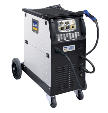 Máquina industrial de soldadura GYS COLOR MULTI 400T com rodas