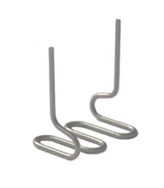 Resistência metálica cromada dobrada em ondas com haste vertical