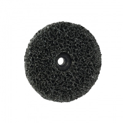 Disco de limpeza circular preto poroso para ferramentas rotativas