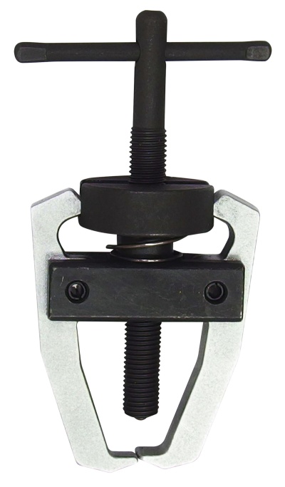 Ferramenta extratora metálica preta e prateada com parafuso roscado central