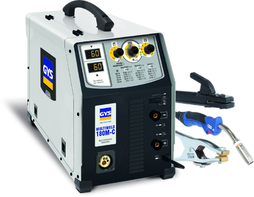 Máquina de soldar GYS Multweld 180M-C com cabos e acessórios