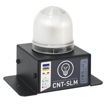 Módulo de luz inteligente conectado CNT-SLM da GYS com cúpula translúcida e base preta