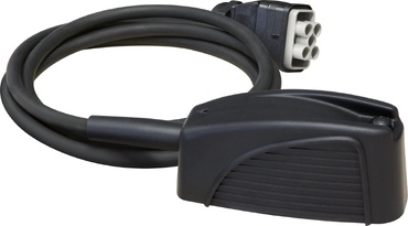 cabo de carregamento para veículo elétrico preto com conector e cabo grosso