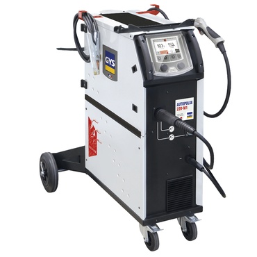 Máquina de soldar autónoma com visor digital e rodas