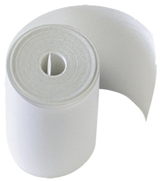 Rolo de papel térmico branco para impressão cilíndrico com orifício central