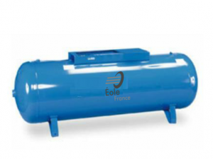 reservatório de ar comprimido azul com suporte e texto Éole France
