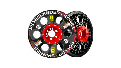 Rolamentos redondos WS Wielander + Schiller Roller Spinner em preto e vermelho