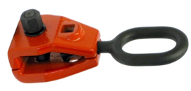 Alicate vermelho com cabo preto oval e parafuso ajustável