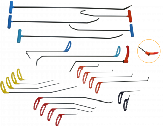 Conjunto de cabos para instrumentos musicais coloridos em superfície branca