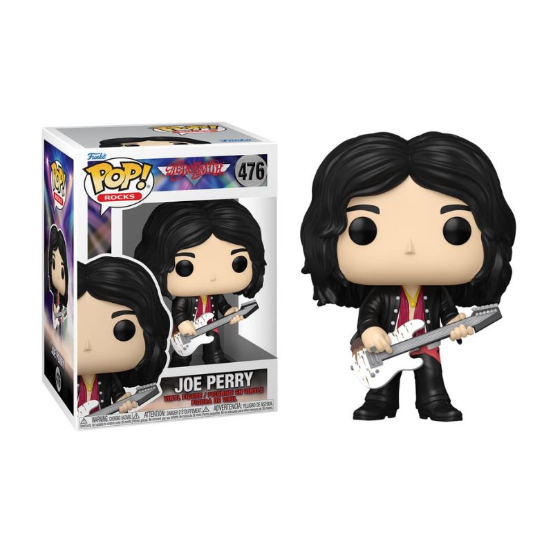 Funko POP! Rocks: Aerosmith - Joe Perry Figura Funko Pop Joe Perry com guitarra na caixa