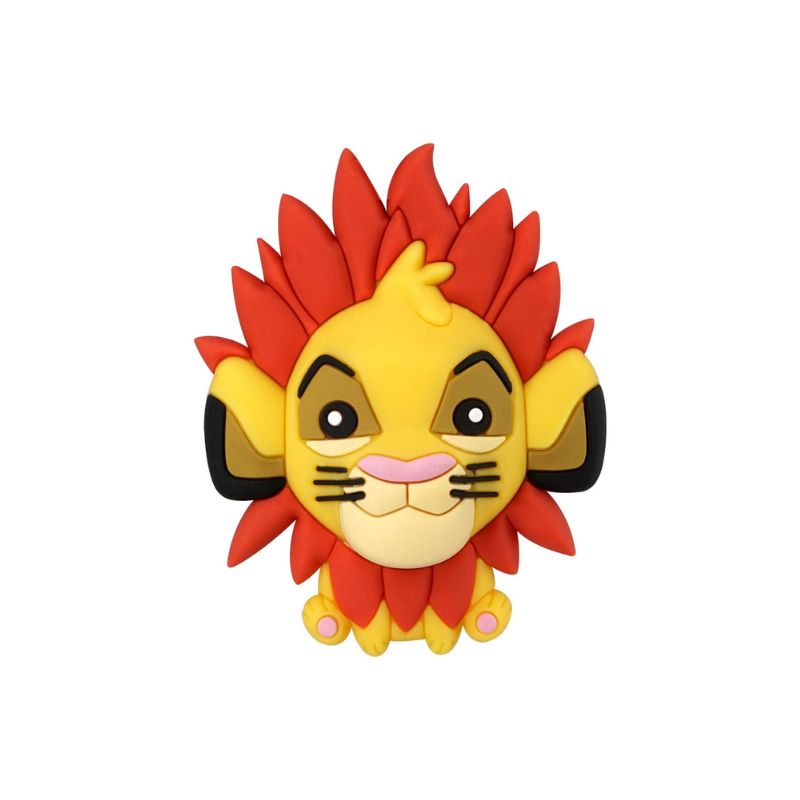 Íman 3D Disney The Lion King Simba Mochila infantil em forma de cabeça de leão amarela e vermelha