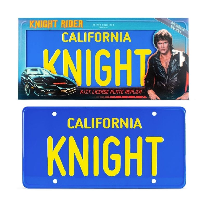 Knight Rider License Plate Replica Placa de matrícula California KNIGHT réplica com embalagem Knight Rider