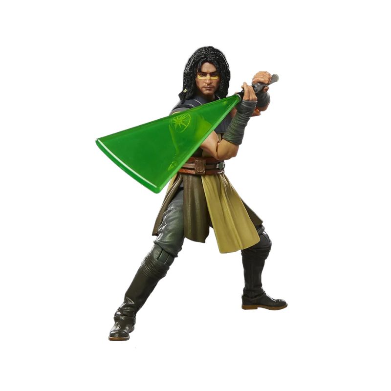 Star Wars: The Clone Wars Black Series Action Figure Qunlan Vos Figura de ação com lâmina verde translúcida