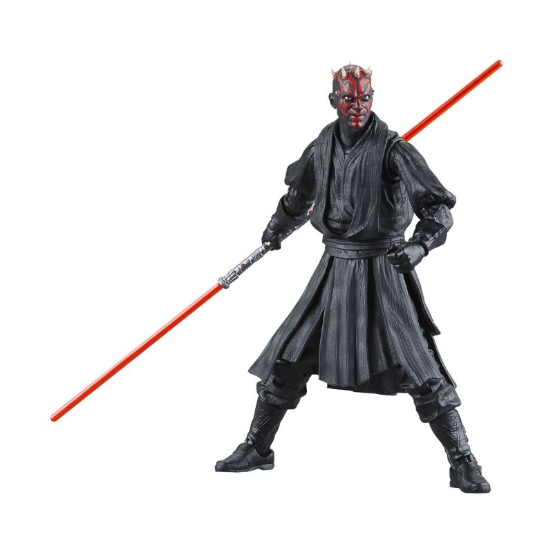 Star Wars Episode I Black Series Action Figure Darth Maul Figura de ação Darth Maul com bastão vermelho duplo