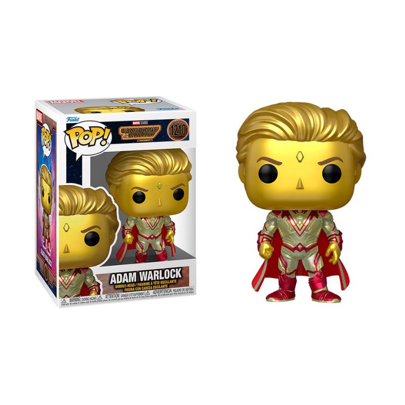 Funko POP! Marvel: Guardians of the Galaxy Vol. 3 - Adam Warlock Figura Funko Pop Adam Warlock dourada e vermelha com embalagem