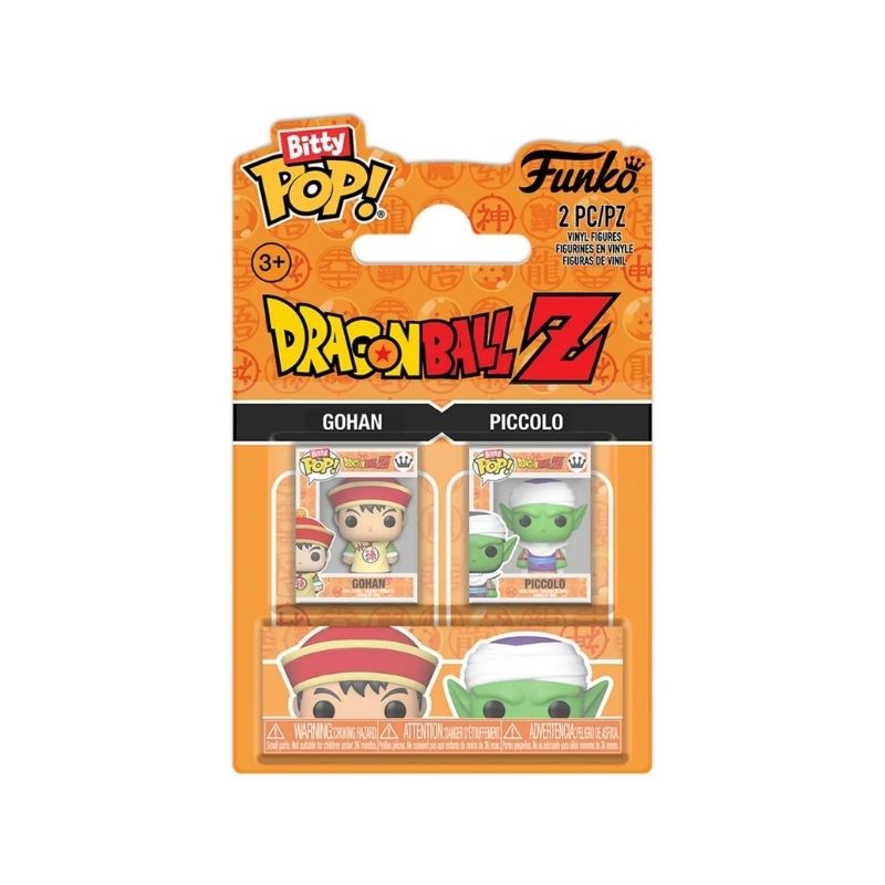 Funko Bitty POP! Dragon Ball Z - Gohan & Piccolo Pacote de figuras Funko Bitty Pop! Dragon Ball Z com Gohan e Piccolo em vinil