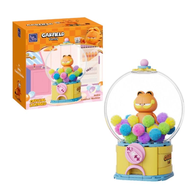 Garfield Gumball Machine Construction Kit Figura de brinquedo máquina de gomas Garfield