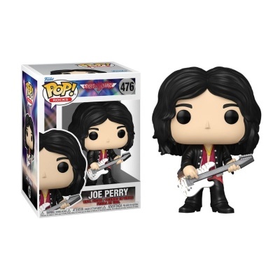 Figura Funko Pop Joe Perry com guitarra na caixa