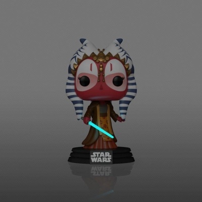 Figura Funko Pop Ahsoka Tano de Star Wars com sabre de luz azul
