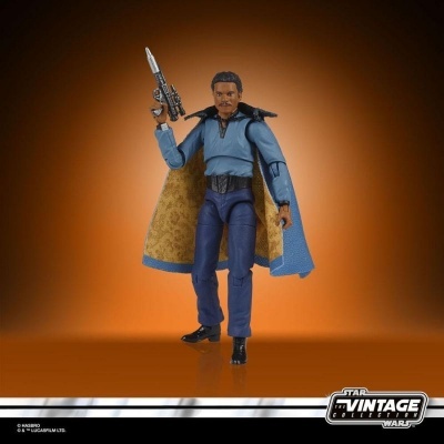 Figura de ação Star Wars com capa azul e arma