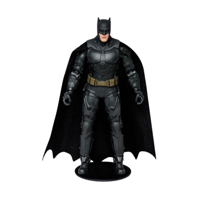 Figura de ação do Batman com capa preta e armadura