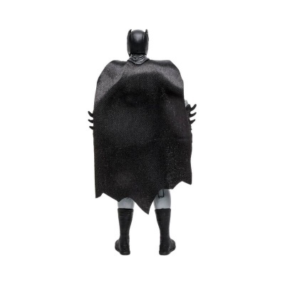 Figura de ação do Batman de costas com capa preta