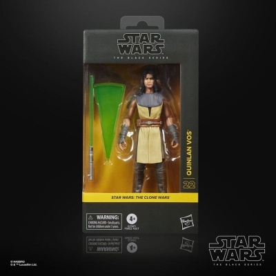 Boneco de ação Quinlan Vos Star Wars com sabre de luz verde
